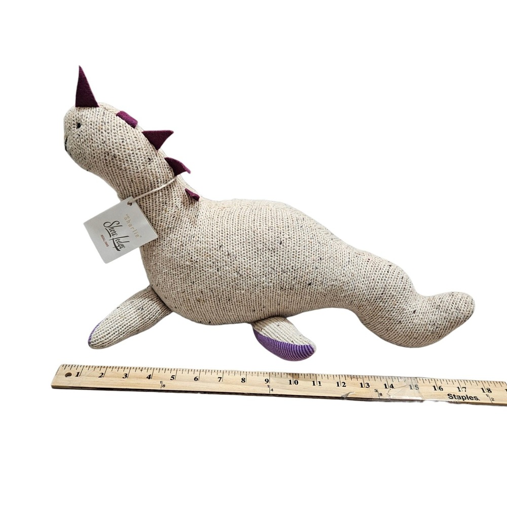 Shore Lodge Knit Sharlie Lake Monster‎ Idaho Plush Dinosaur Stuffed Animal Toy - Picture 10 of 10